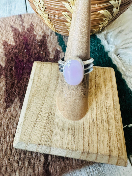 Handcrafted Sterling Silver & Queen Pink Conch Shell Ring