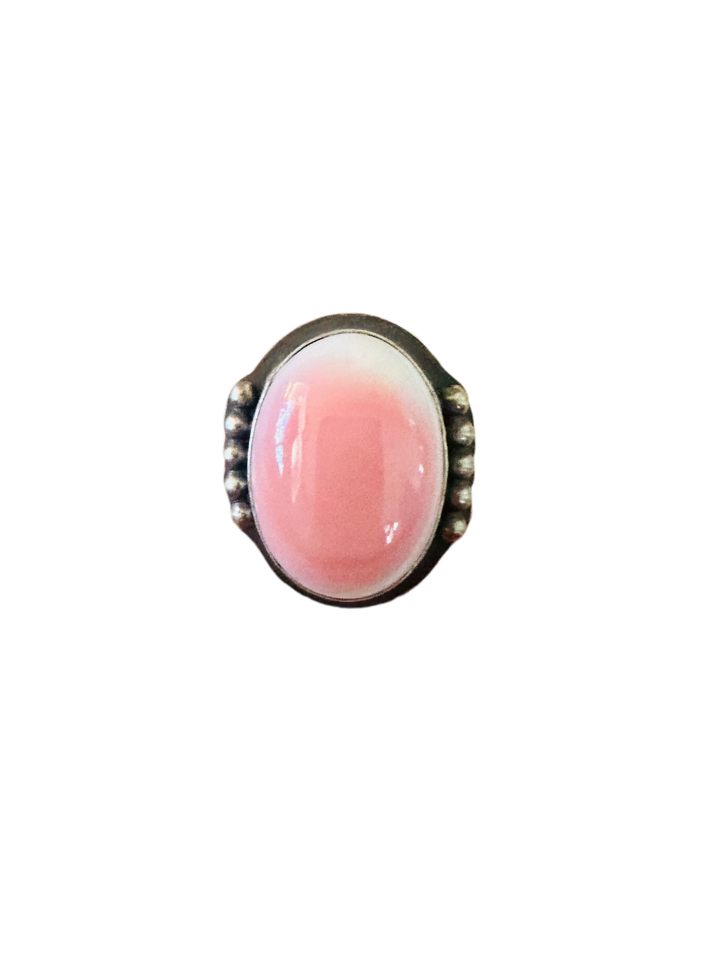 Handcrafted Sterling Silver & Queen Pink Conch Cluster Ring
