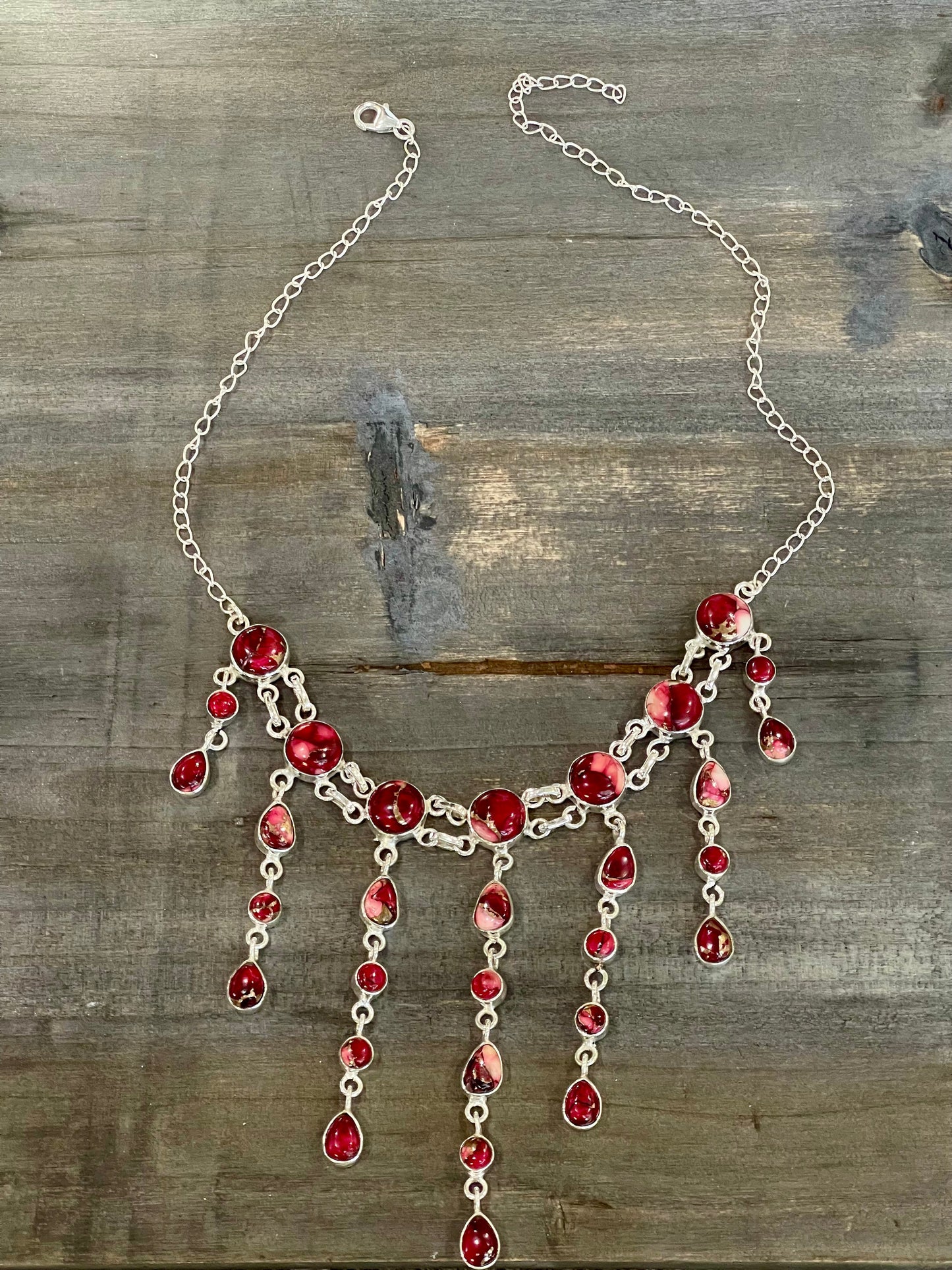 Beautiful Handmade Sterling Silver Dahlia Rose  Necklace