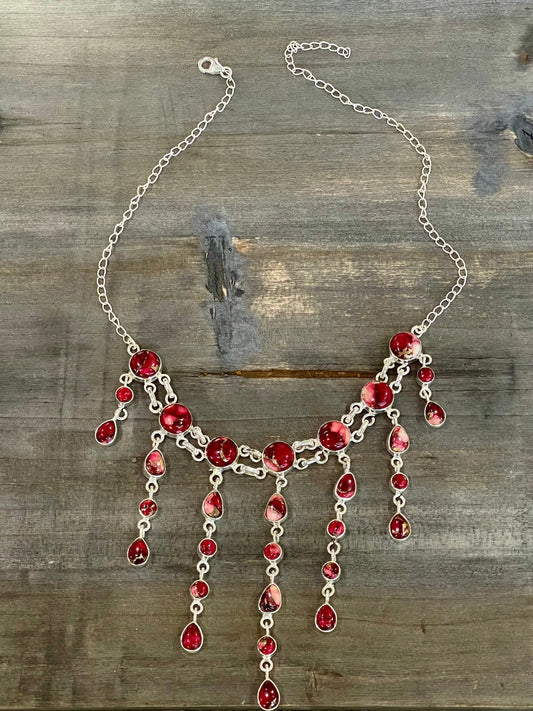 Beautiful Handmade Sterling Silver Dahlia Rose  Necklace