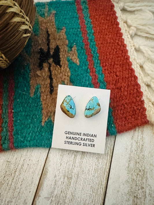 Navajo Sterling Silver & Turquoise Post Earrings