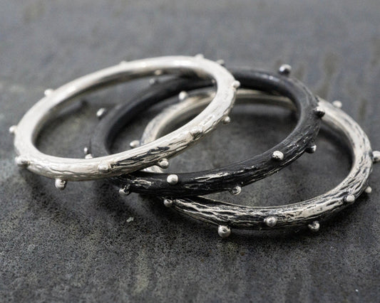 3 Piece Stackable Sterling Silver Urban Ring