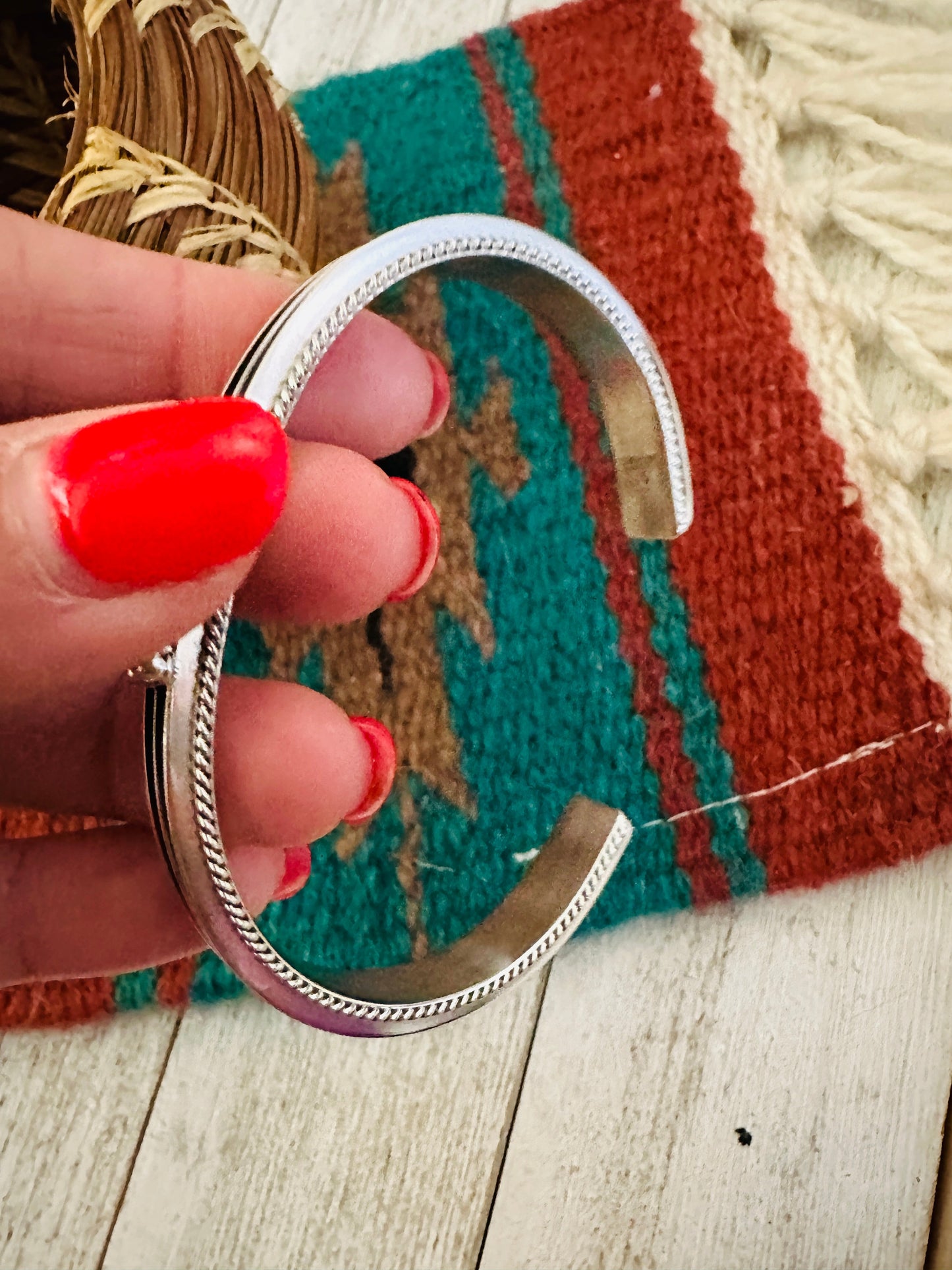 Handcrafted Sterling Silver & Turquoise Cuff Bracelet