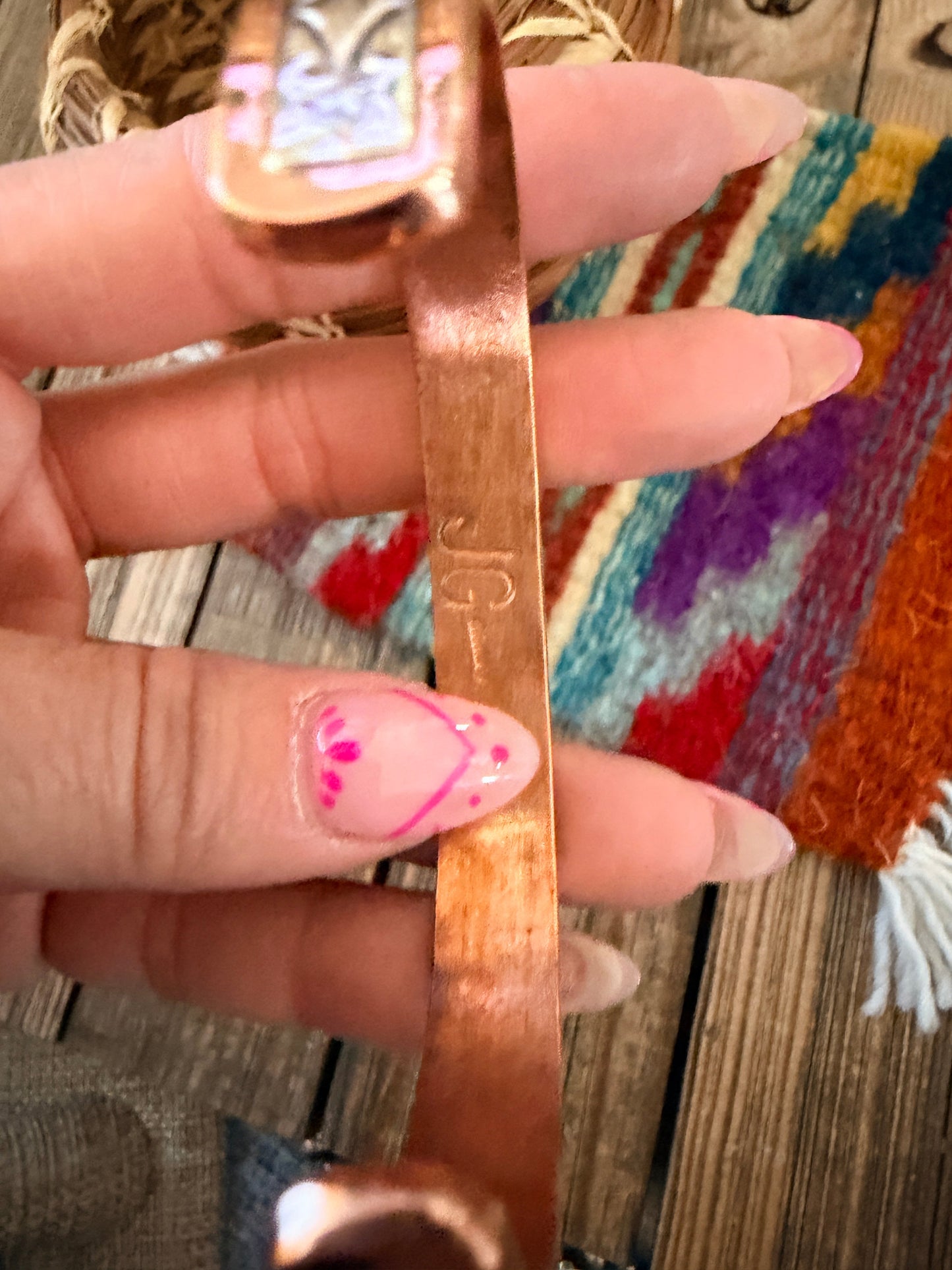 Handcrafted Copper & Sterling Silver Cuff Bracelet
