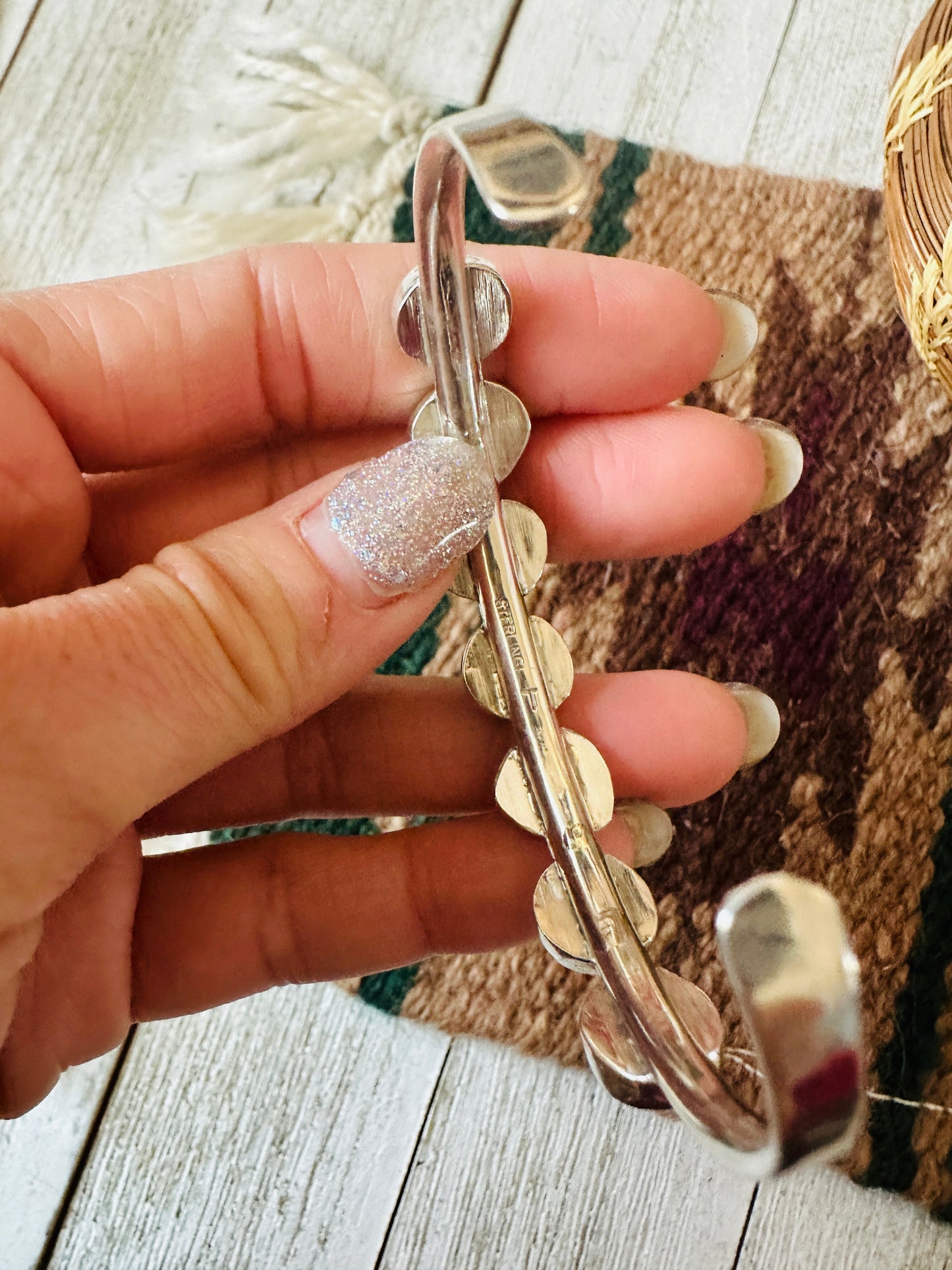 Handcrafted Turquoise & Sterling Silver Cuff Bracelet