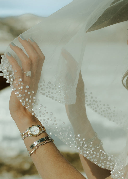 The Alice, Pearl and Beaded Wedding Veil