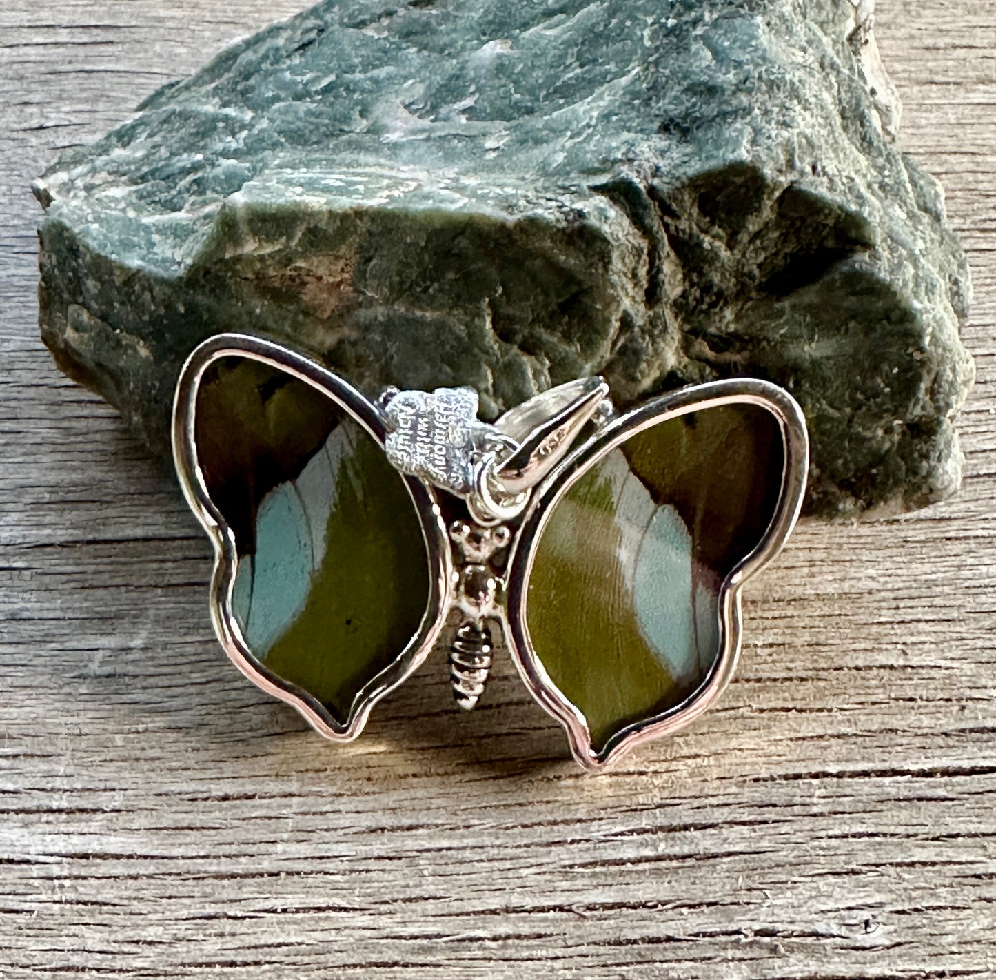 Nessaea Green Butterfly Pendant
