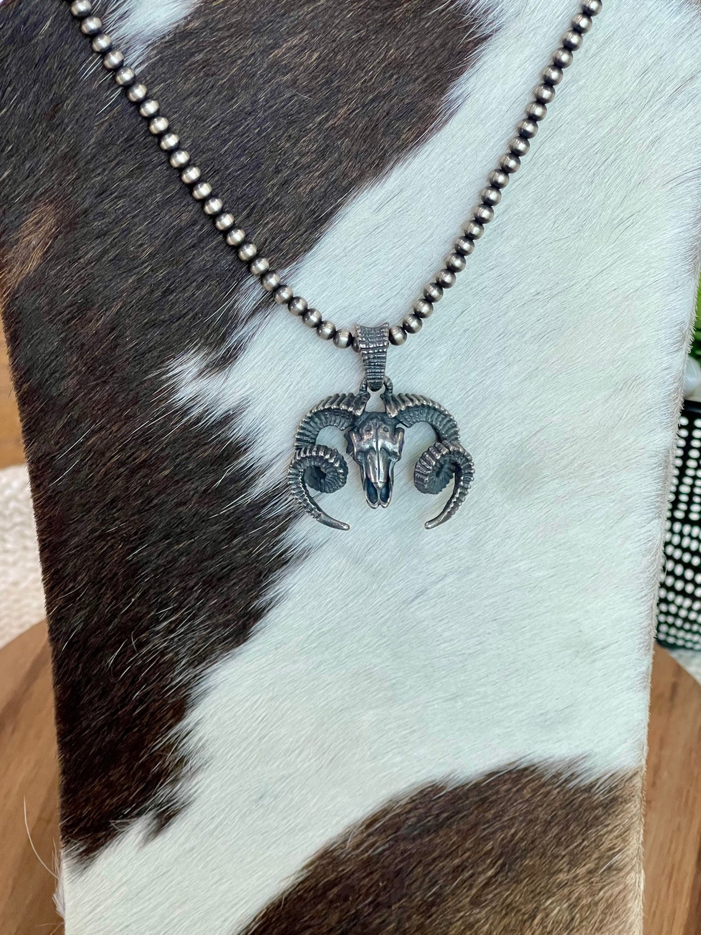 Handcrafted Sterling Silver Ram Pendant