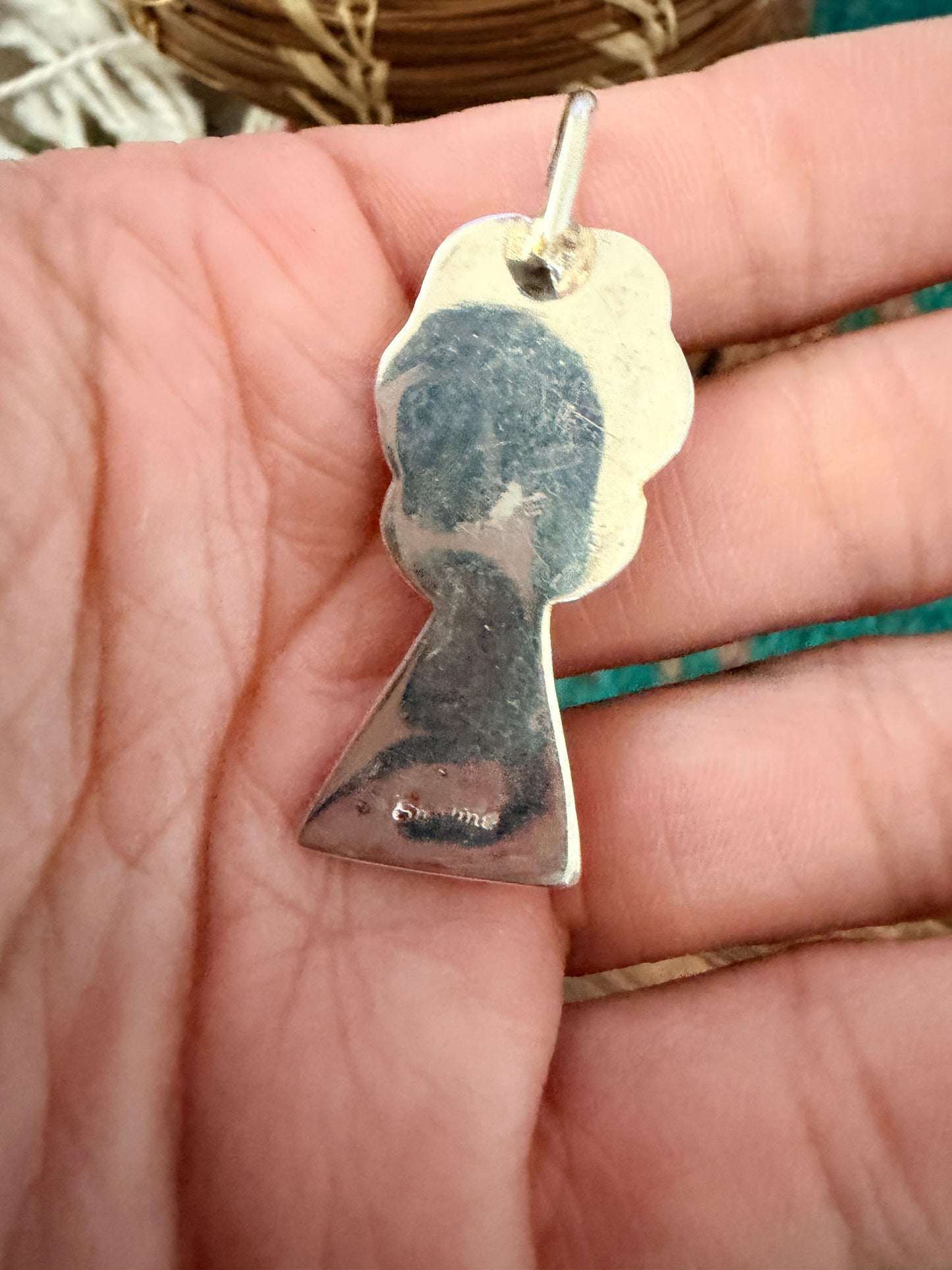 Handcrafted Sterling Silver & Pink Dream Mojave Blossom Pendant by Joseph Martinez