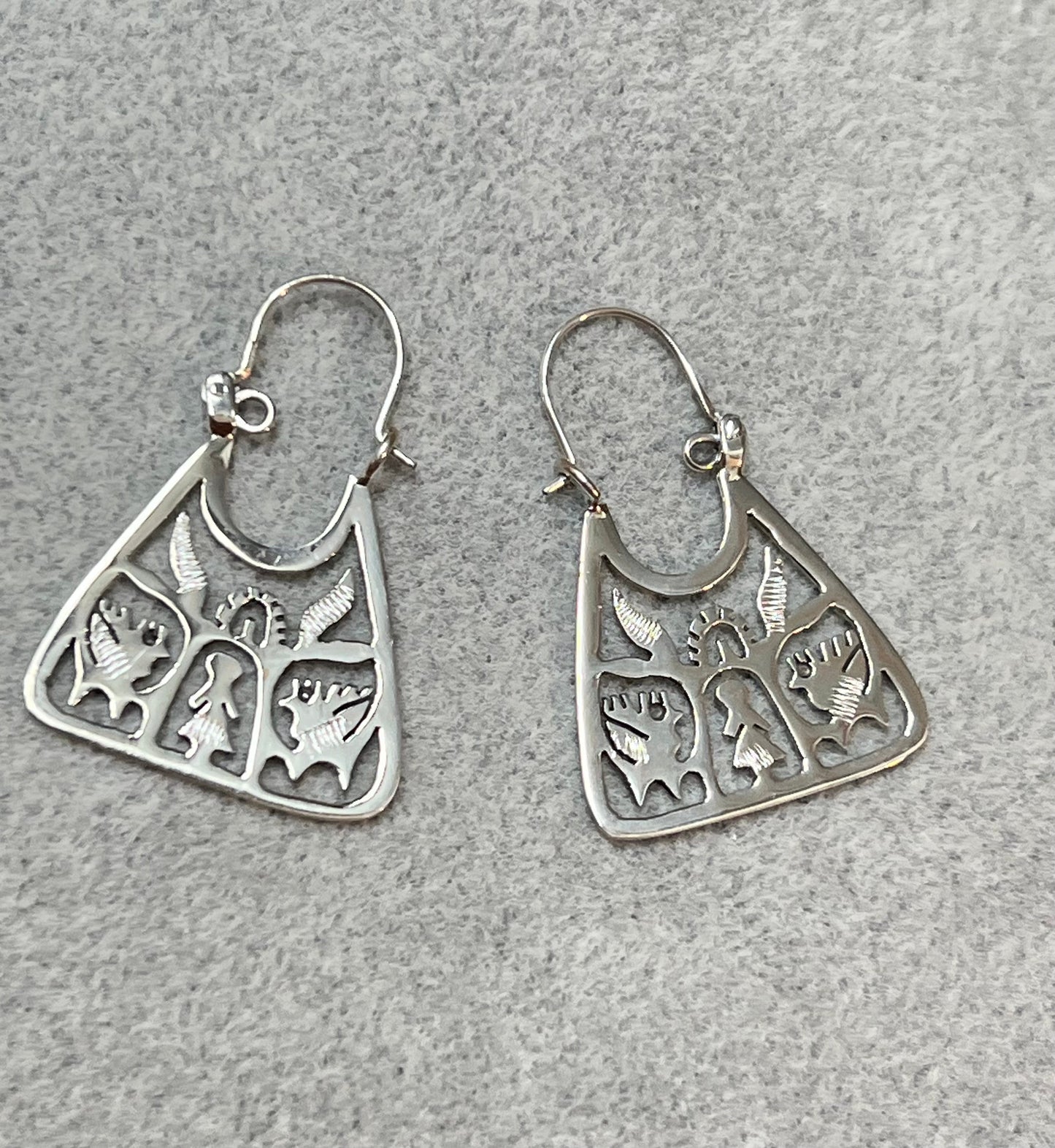 Tree of Life Bib Sterling Silver Earrings