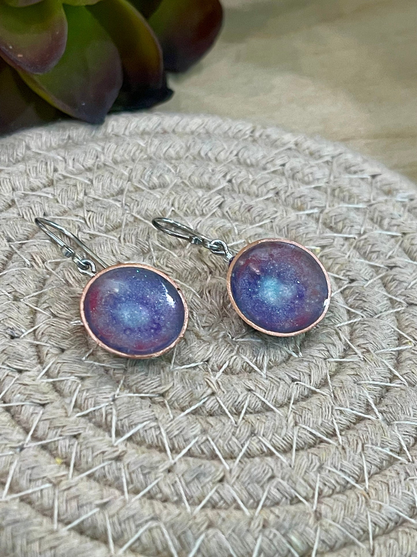Vintage Handmade Copper Dangle Earrings