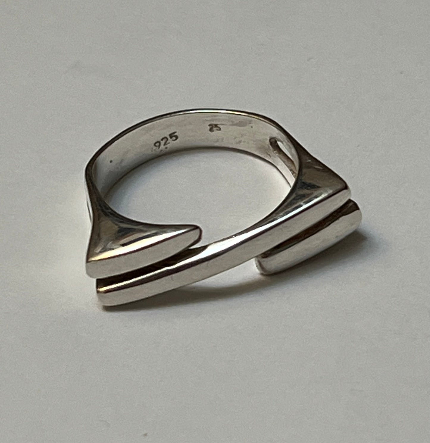Linear Lines Sterling Silver Ring