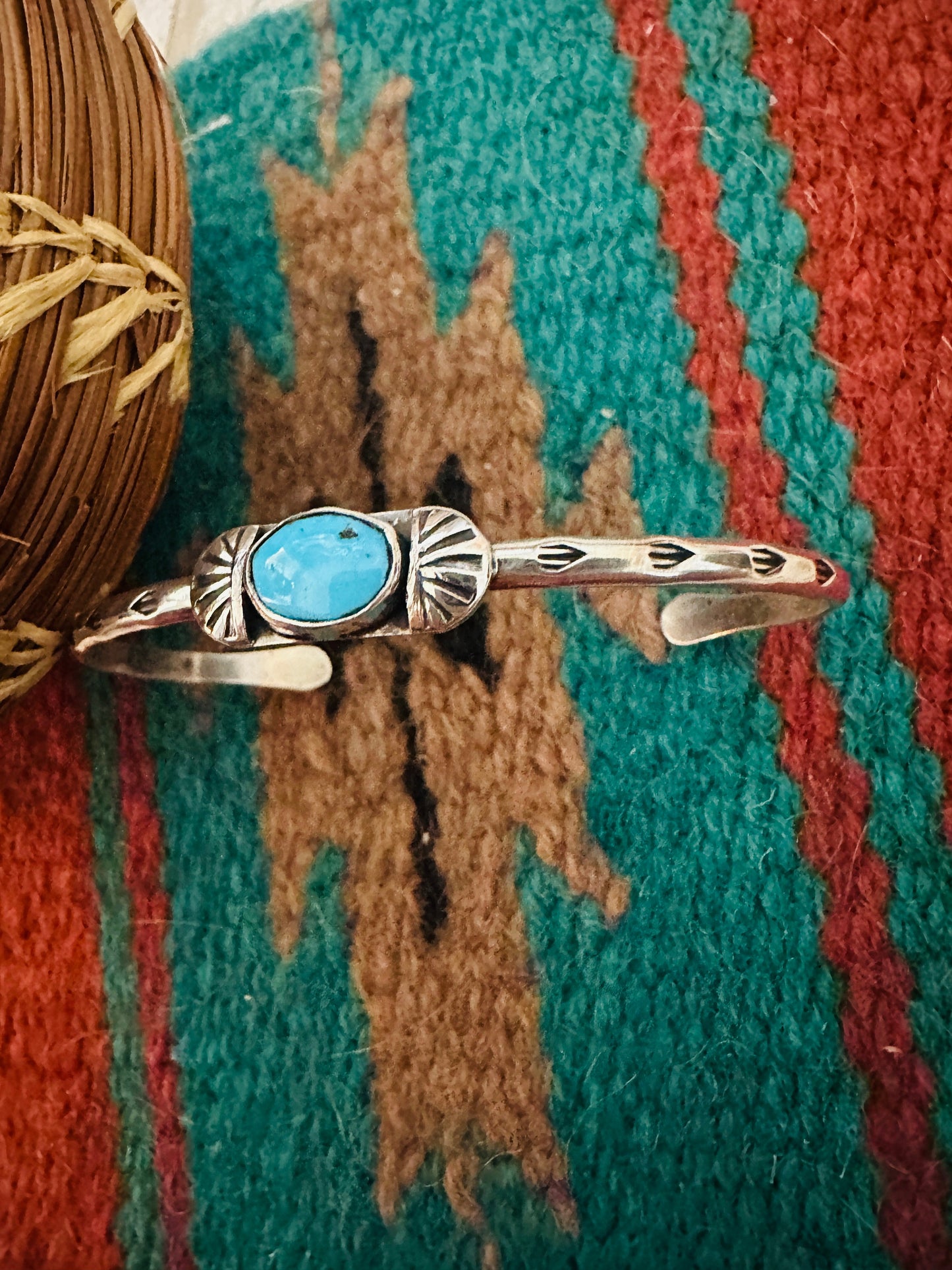 Navajo Turquoise & Sterling Silver Cuff Bracelet