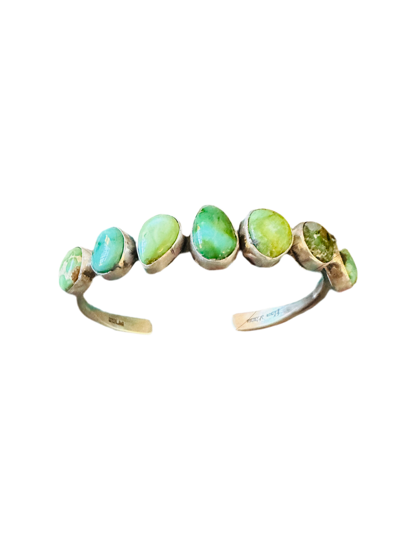 Handcrafted Sonoran Mountain Turquoise & Sterling Silver Cuff Bracelet