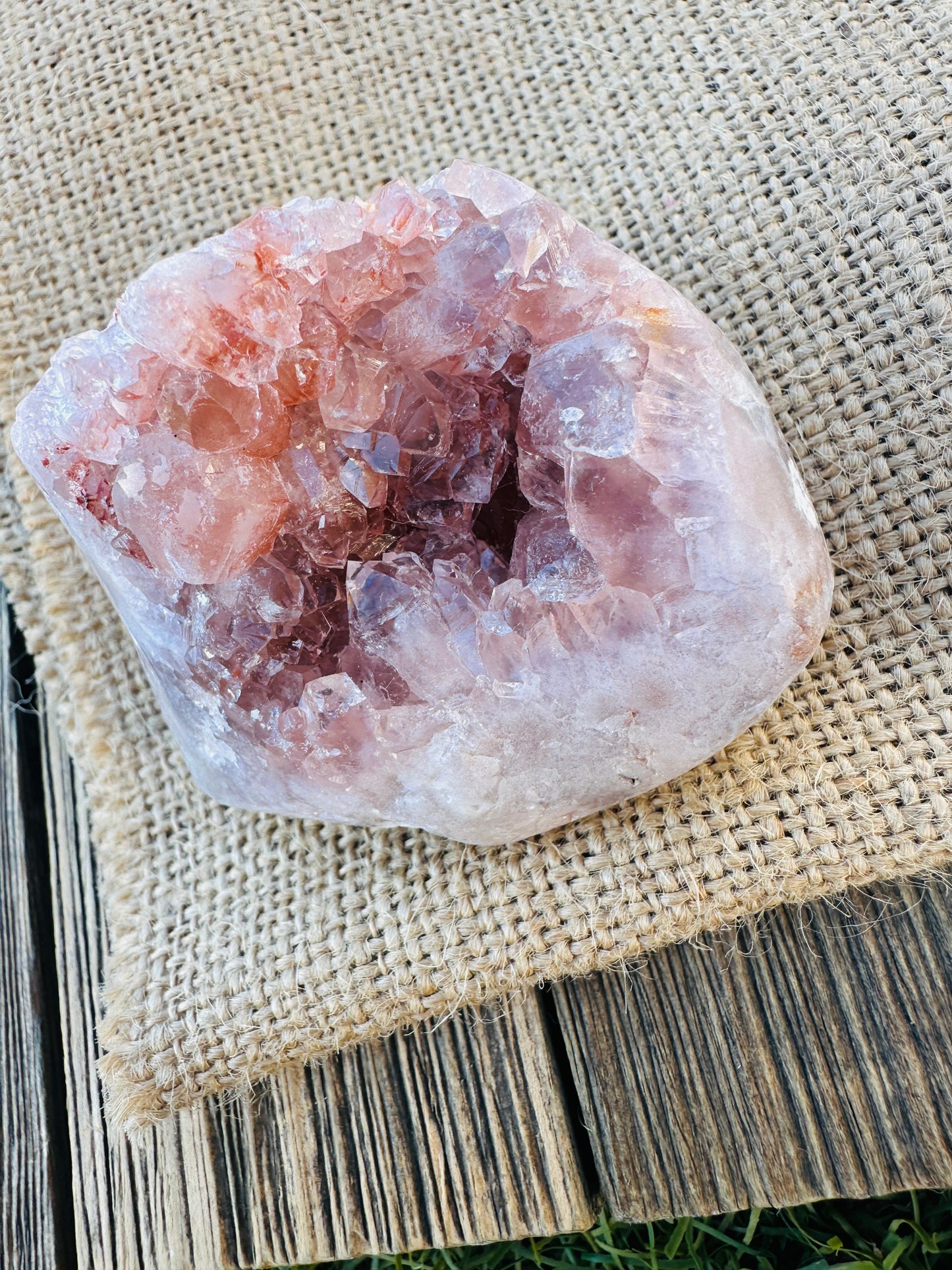 Nizhoni Crystals ✨  Pink Amethyst Geode Cluster