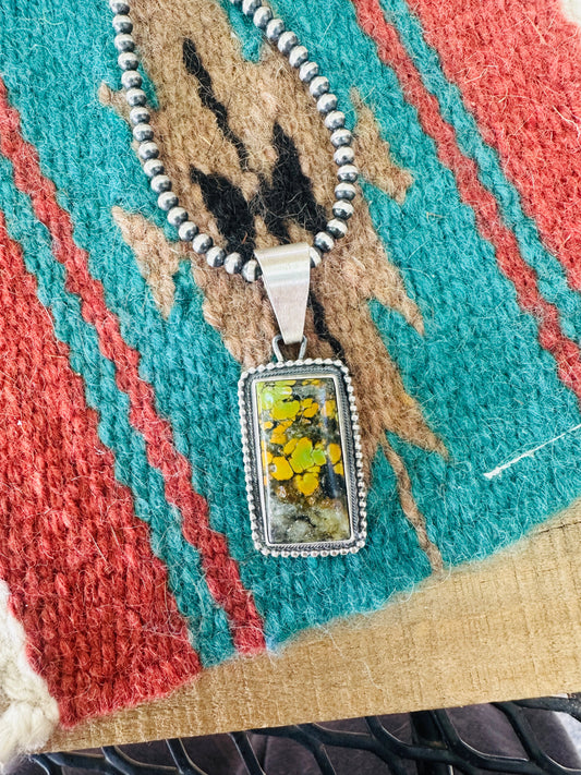 Handcrafted Sterling Silver & Tibetan Turquoise Pendant