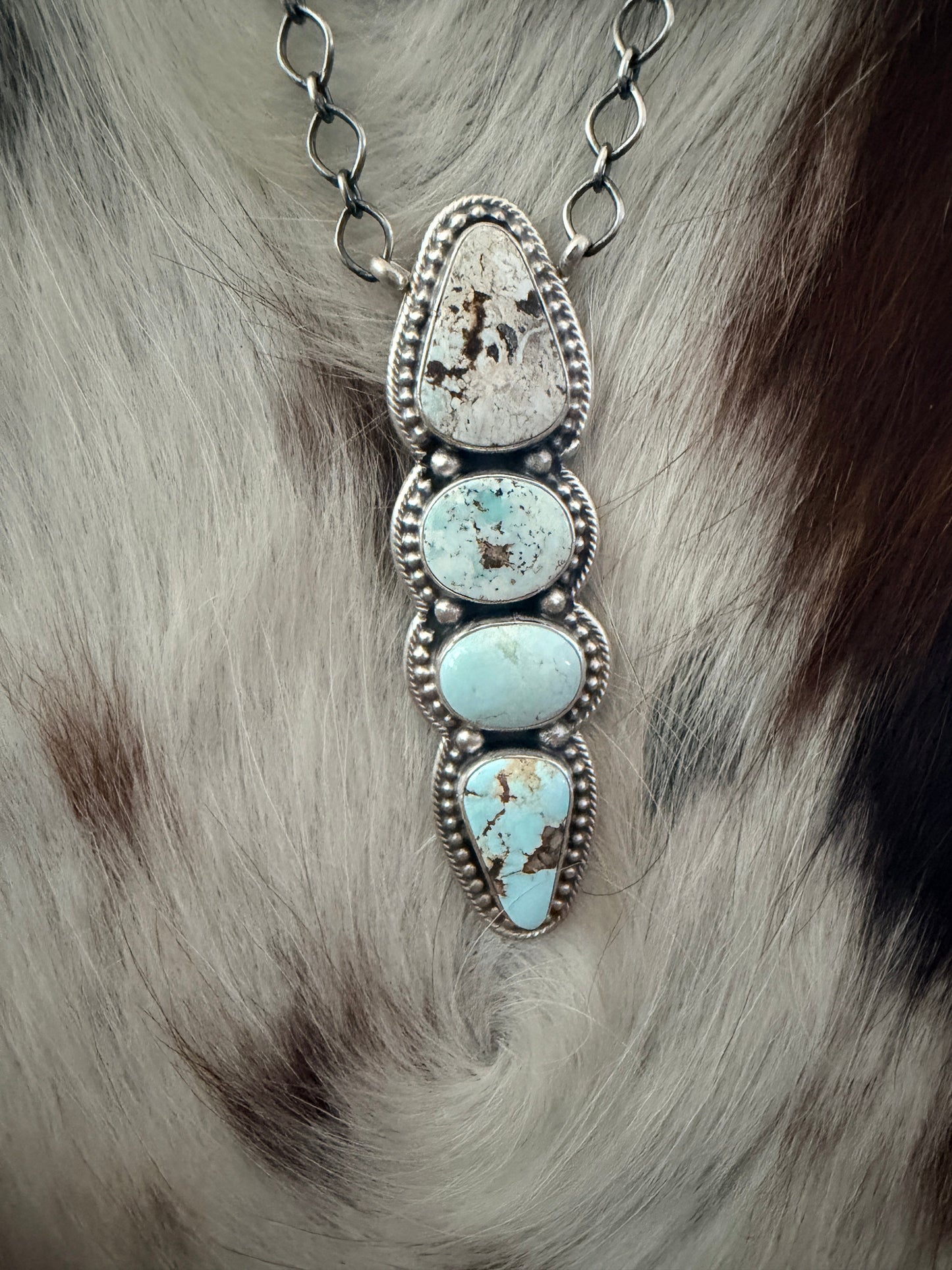 Handcrafted Dry Creek Turquoise & Sterling Silver Necklace