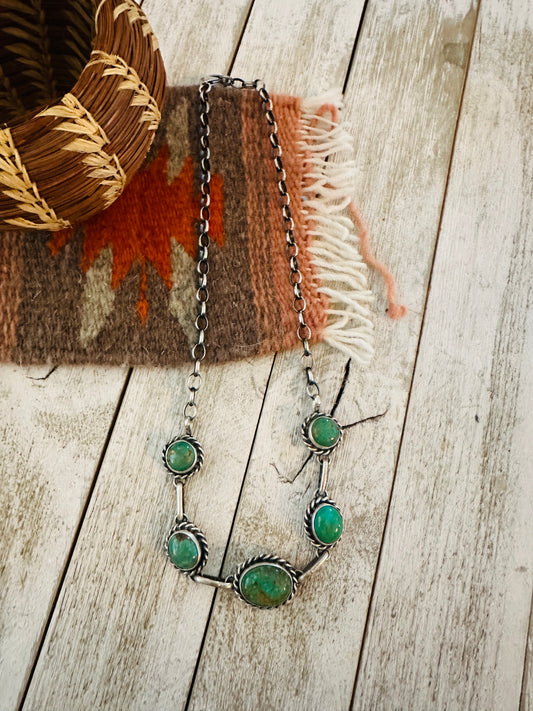 Handcrafted  Sterling Silver & Turquoise Necklace