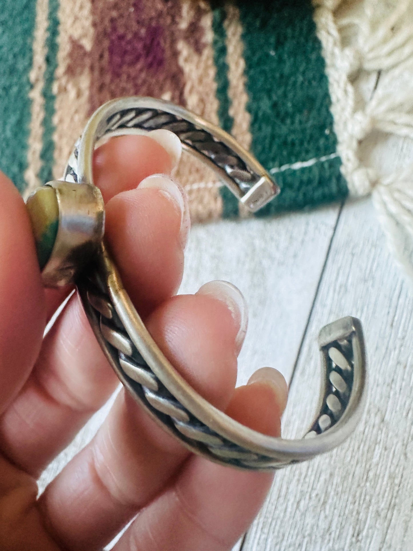 Handcrafted Sterling Silver & Turquoise Cuff Bracelet