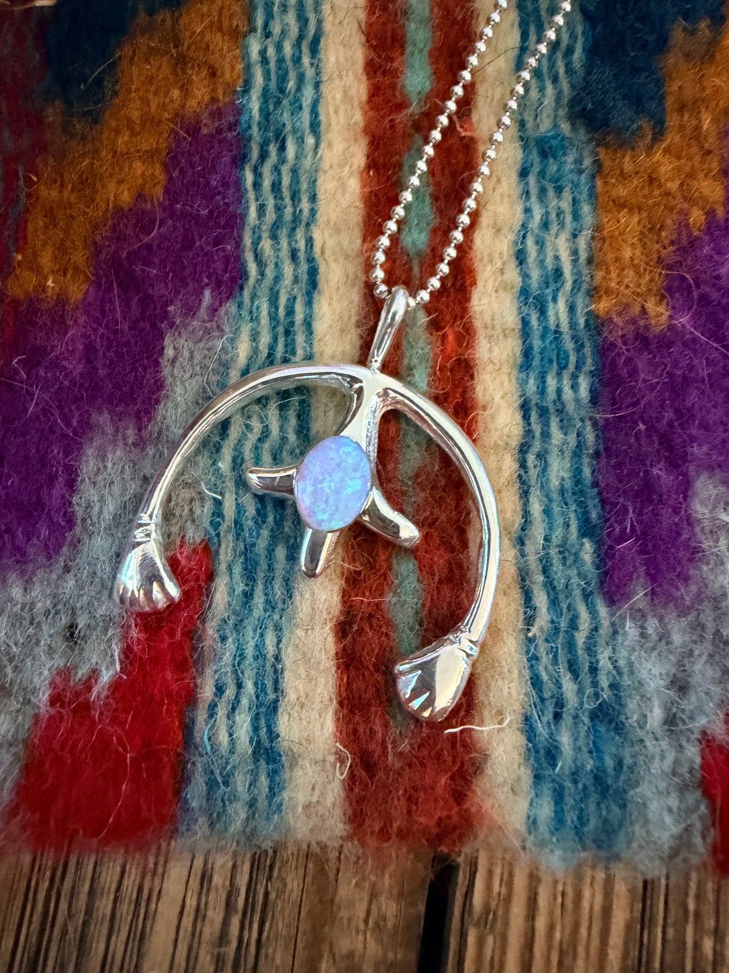Handcrafted Sterling Silver & Opal Naja Pendant by Joseph Martinez