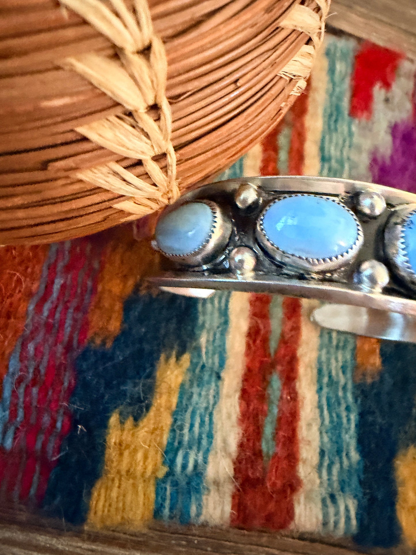 Handcrafted Golden Hills Turquoise & Sterling Silver Cuff Bracelet by Paul Largo