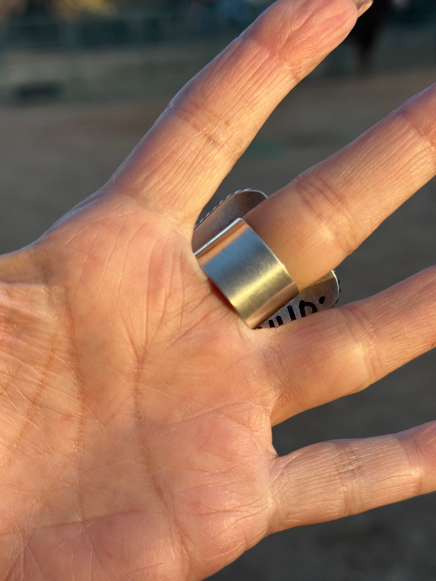 “The Lainey” Handcrafted Pink Dream & Sterling Silver Adjustable Ring by Alfred Martinez