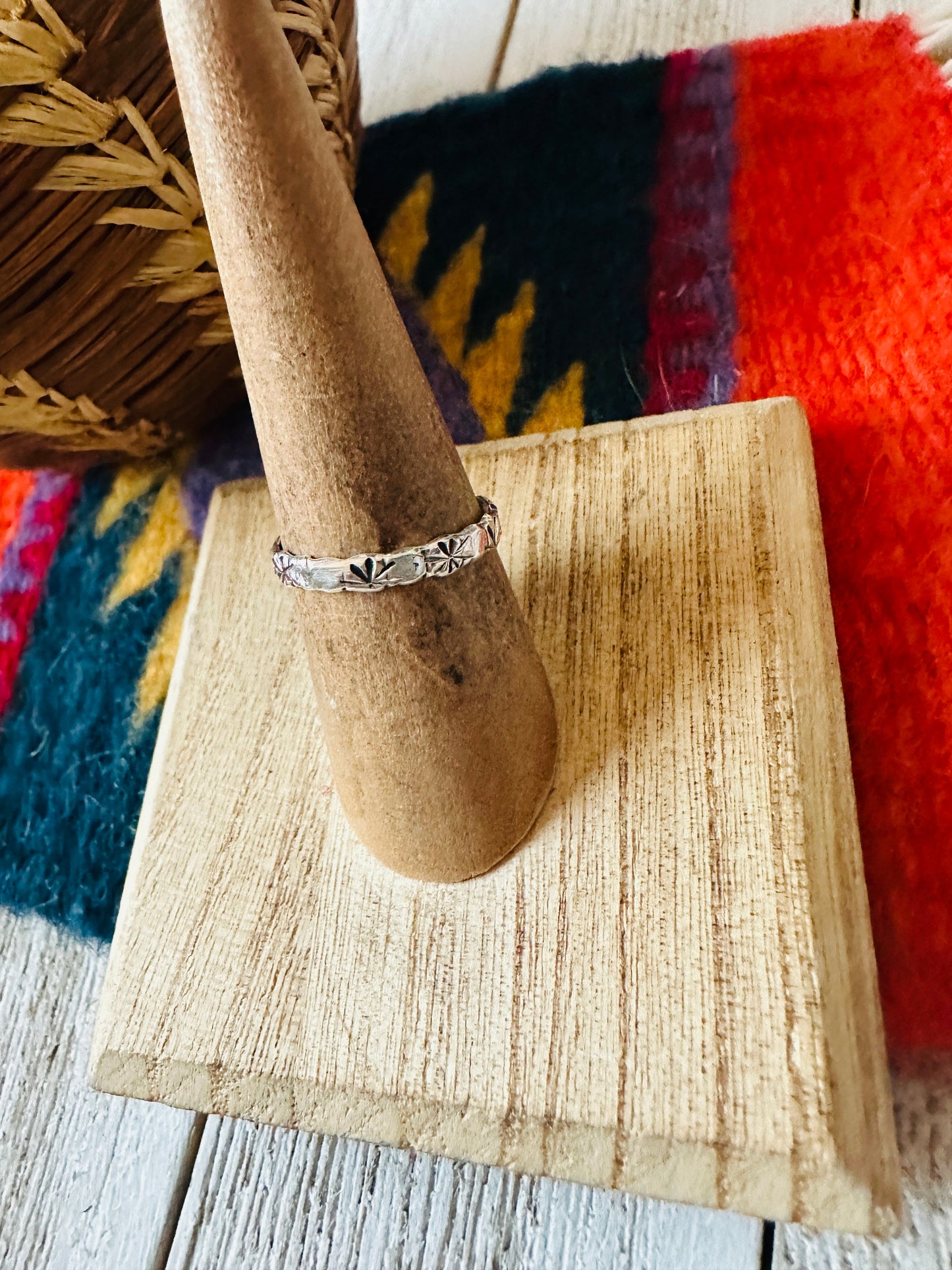 Handcrafted & Hand Stamped Sterling Silver Band Ring