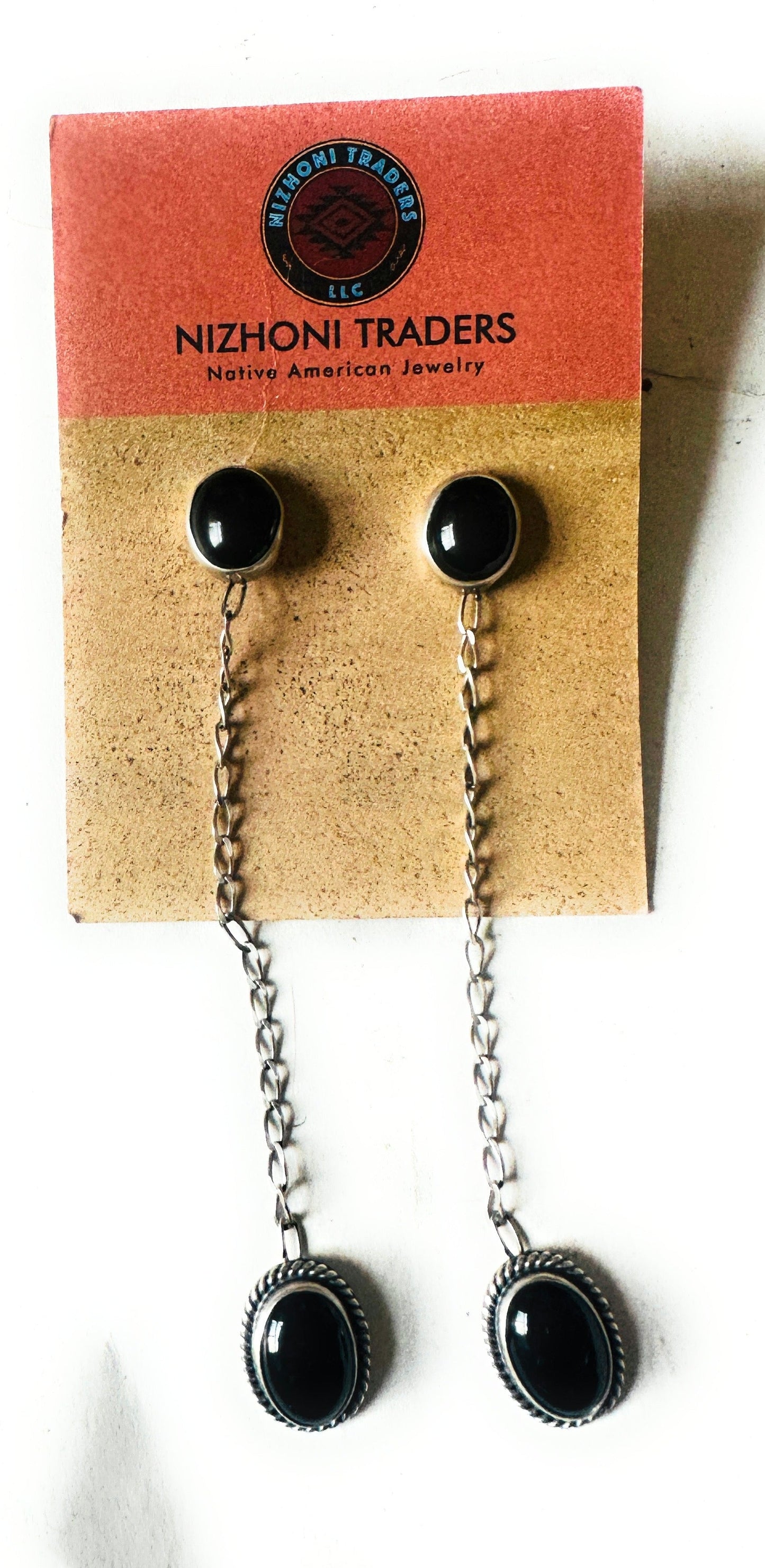 Handcrafted Sterling Silver & Black Onyx Dangle Earrings