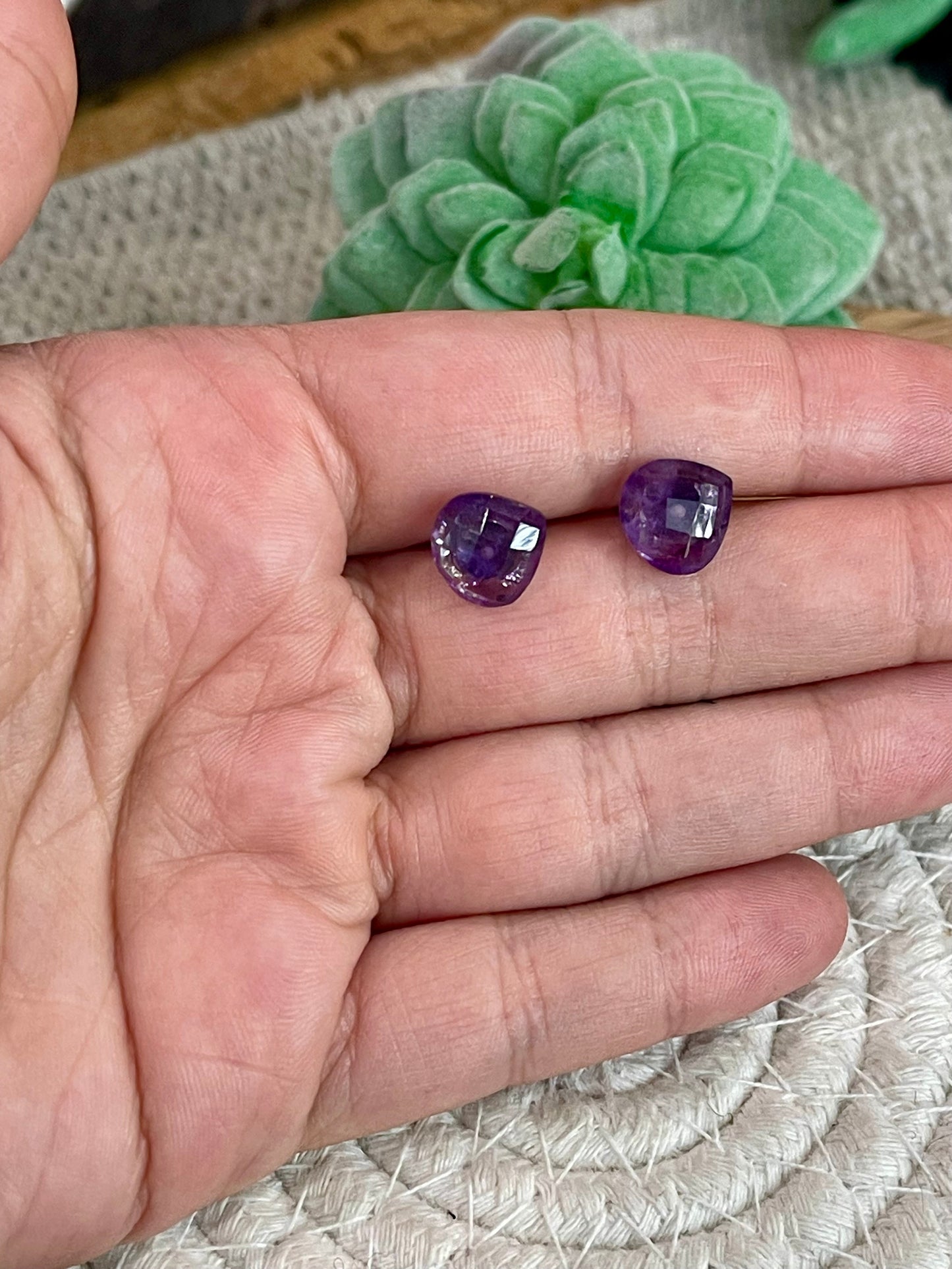 The Bijoux Vault Vintage Purple Stud Earrings