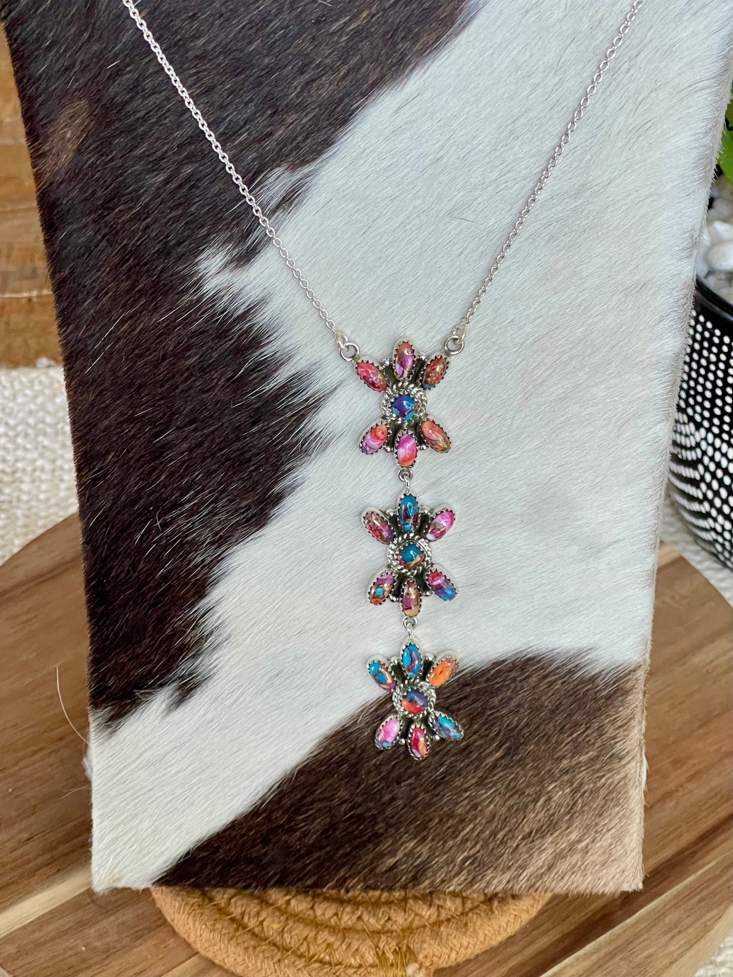 Handcrafted Sterling Silver & Pink Dream Mojave Necklace