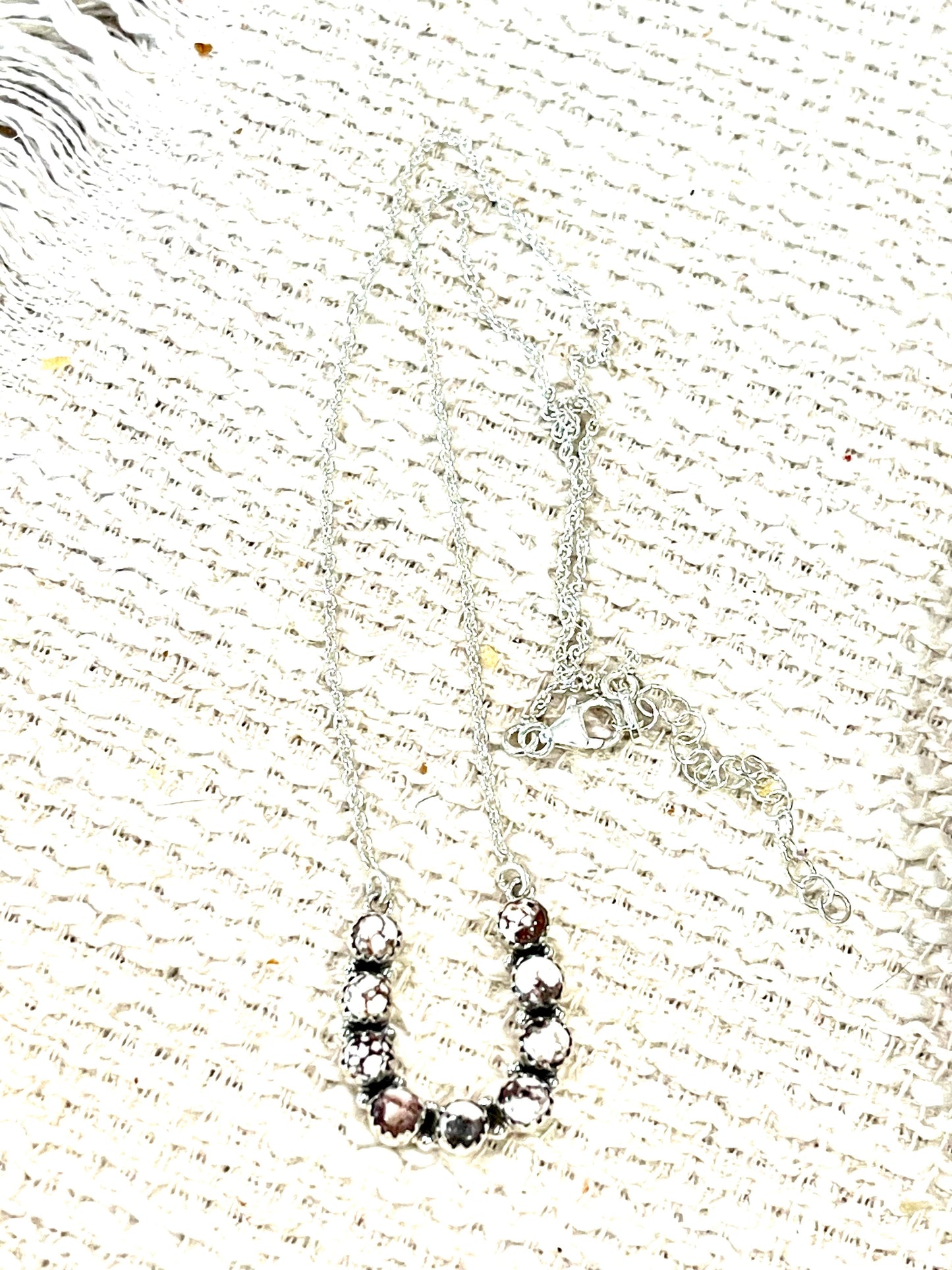 Handcrafted Sterling Silver & Wild Horse Horseshoe Necklace