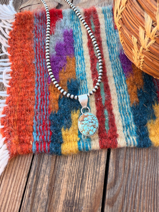 Handcrafted Sterling Silver & Turquoise Pendant by Susie Cooke
