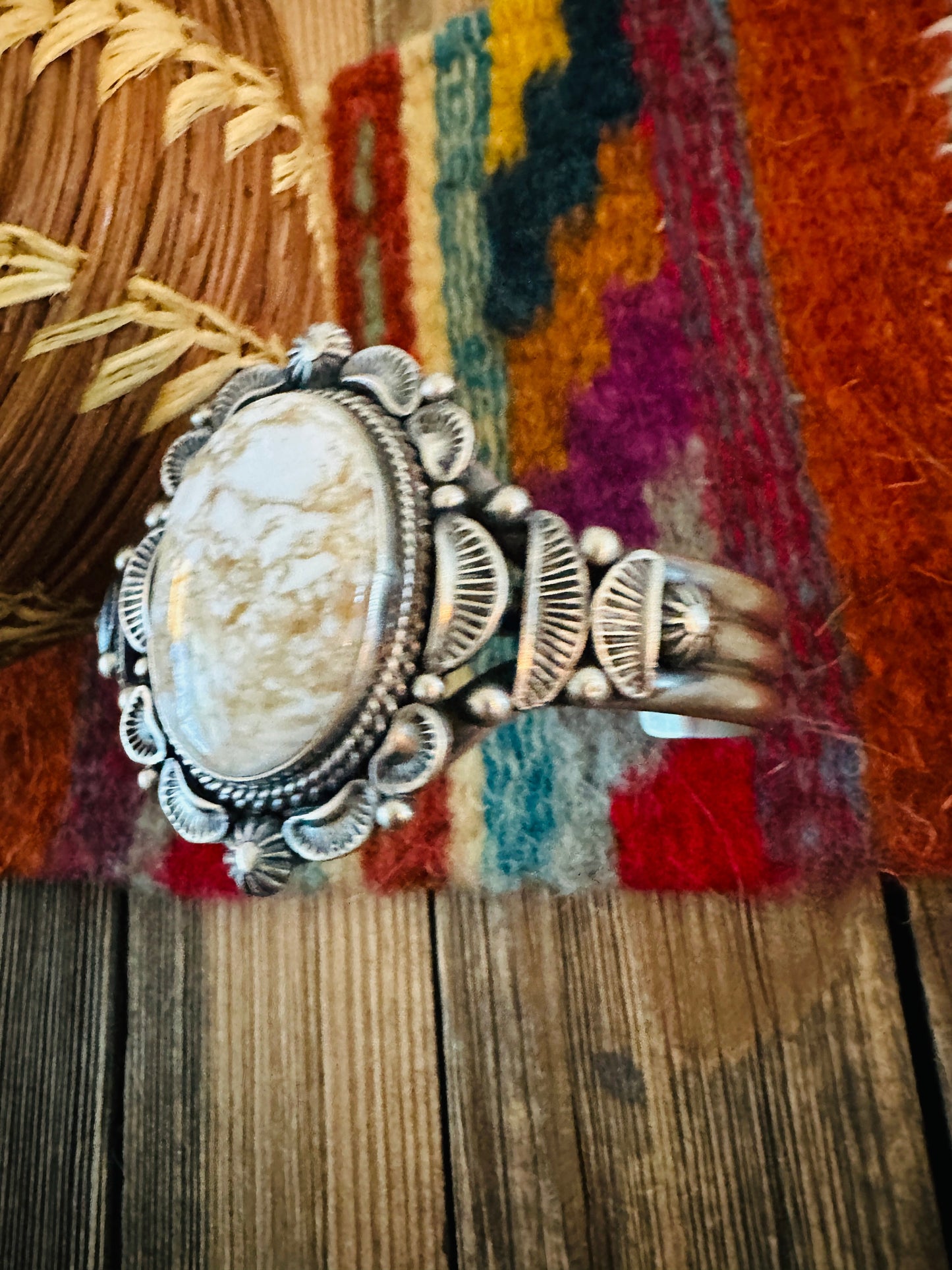 Handcrafted Dry Creek Turquoise & Sterling Silver Cuff Bracelet