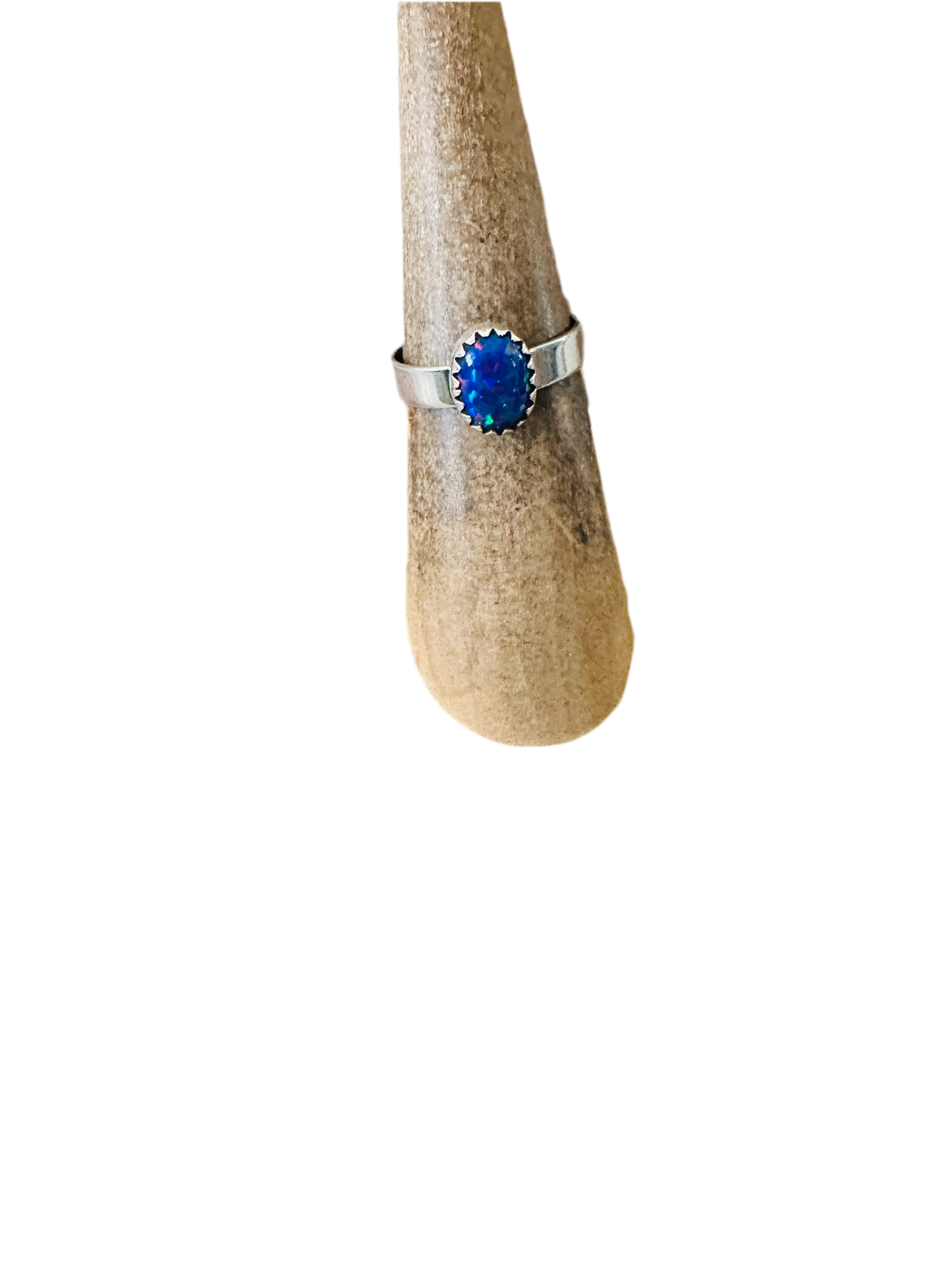 Handcrafted Sterling Silver & Purple Opal Ring