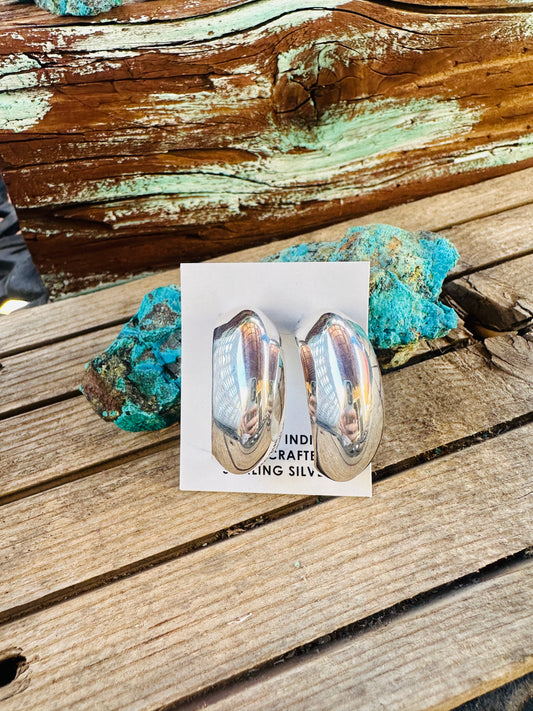 Handcrafted Sterling Silver Hoop Earrings