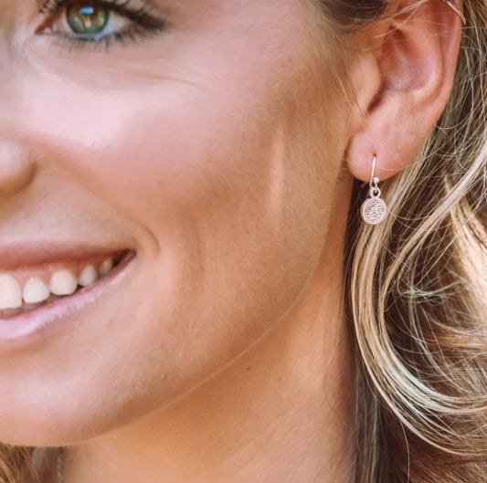 Silver Joy Cross Earrings