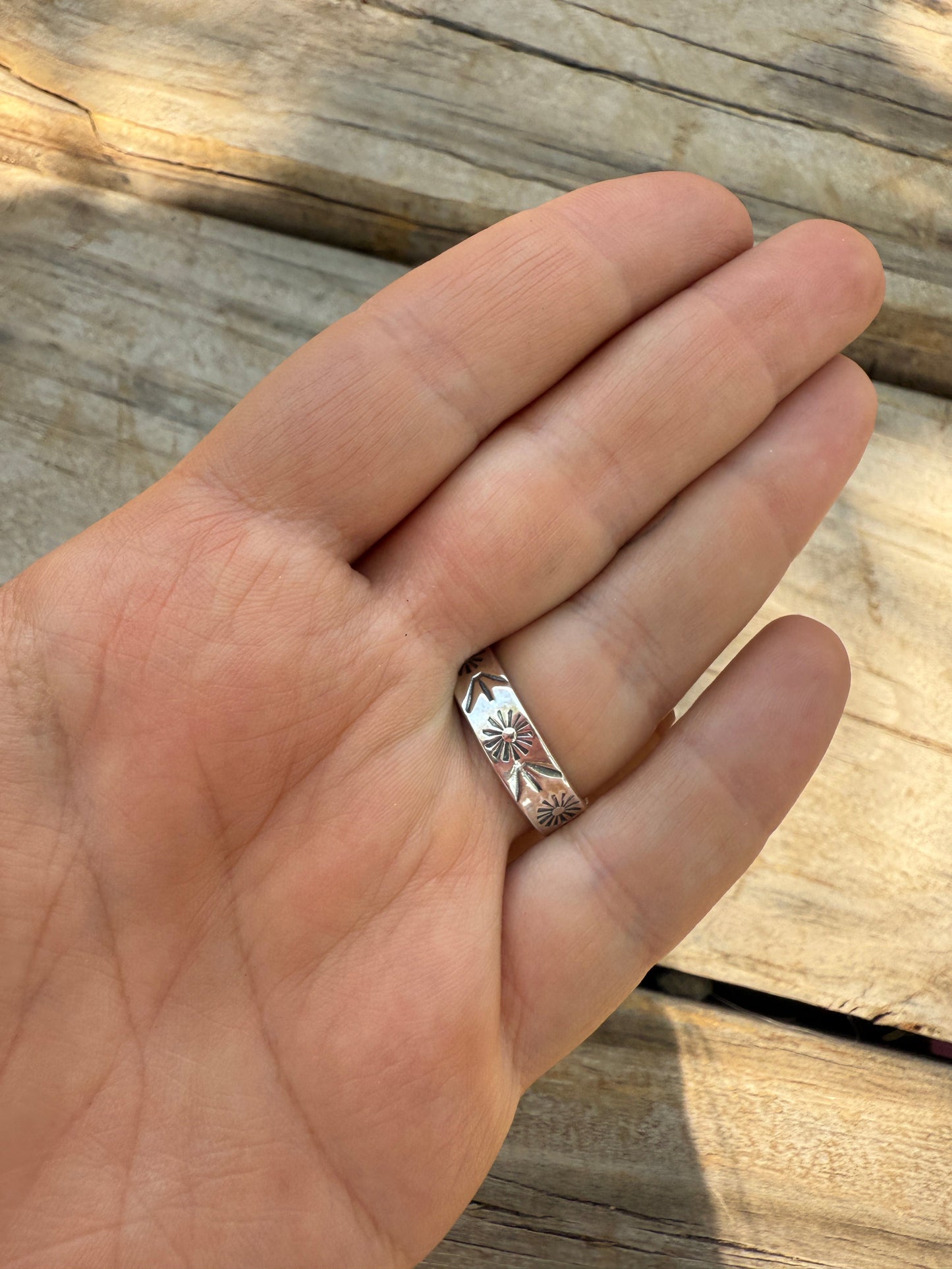 Handmade Palomino Turquoise & Sterling Adjustable Cluster Ring