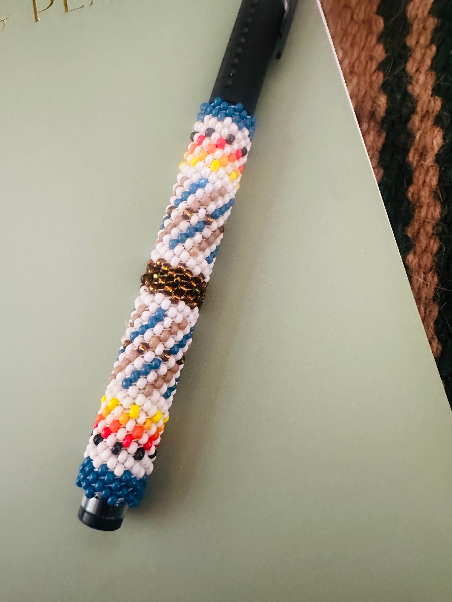 Handcrafted  Muticolor Beaded Pen