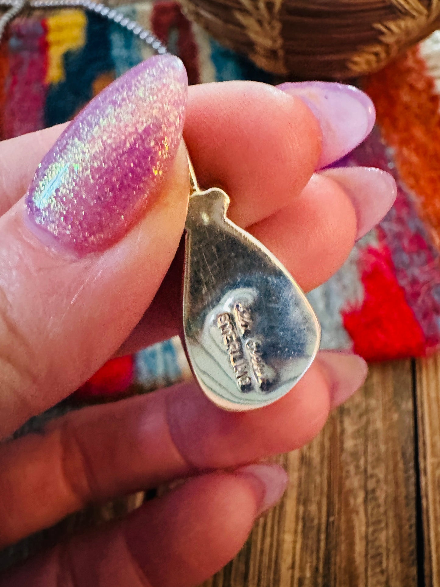 Handcrafted Sterling Silver & Turquoise Pendant