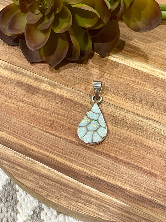 Handcrafted Sterling Silver & Opal Inlay Pendant
