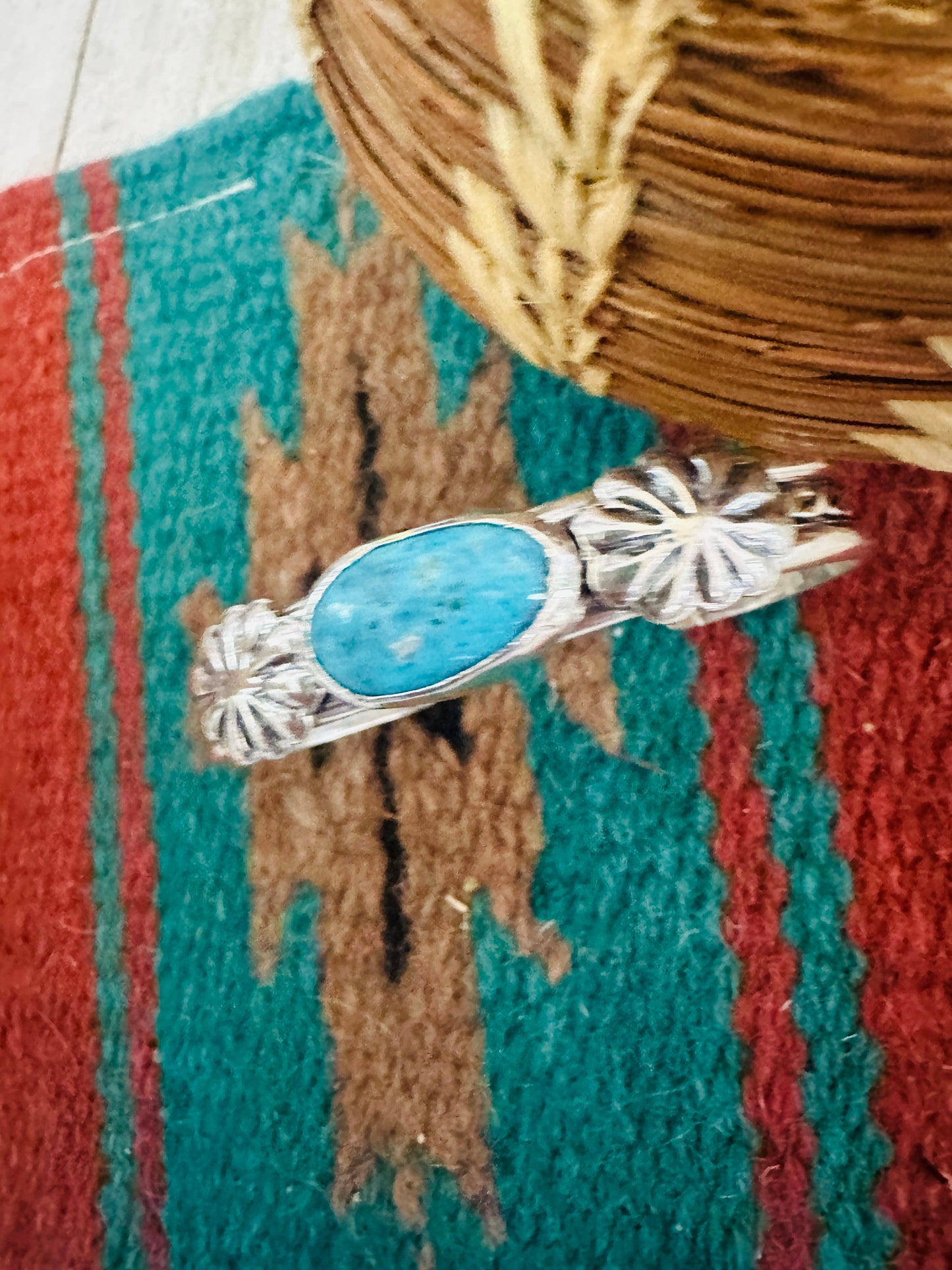 Handcrafted Turquoise & Sterling Silver Cuff Bracelet