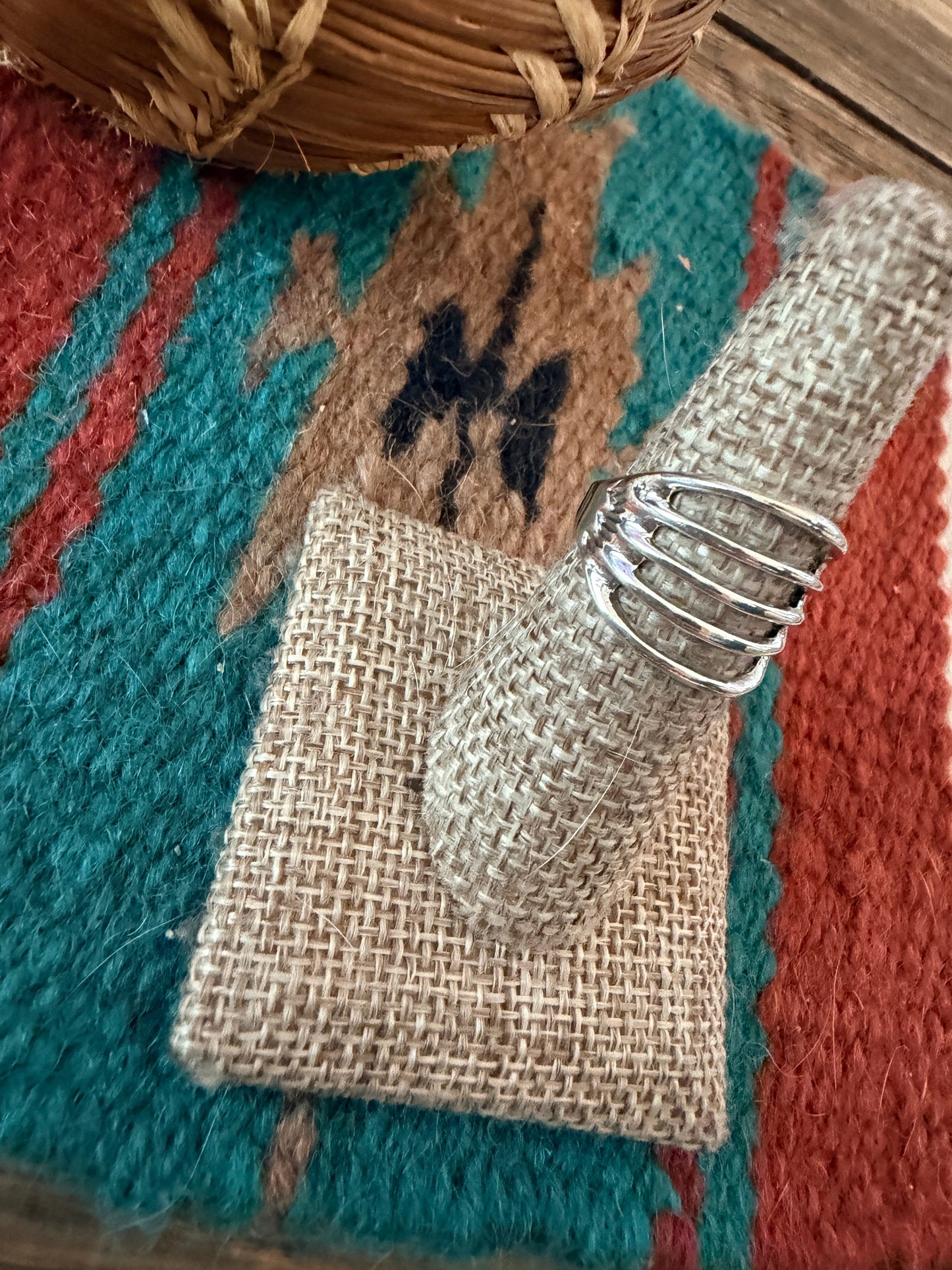 Handcrafted Sterling Silver Band Ring by Francis L. Begay