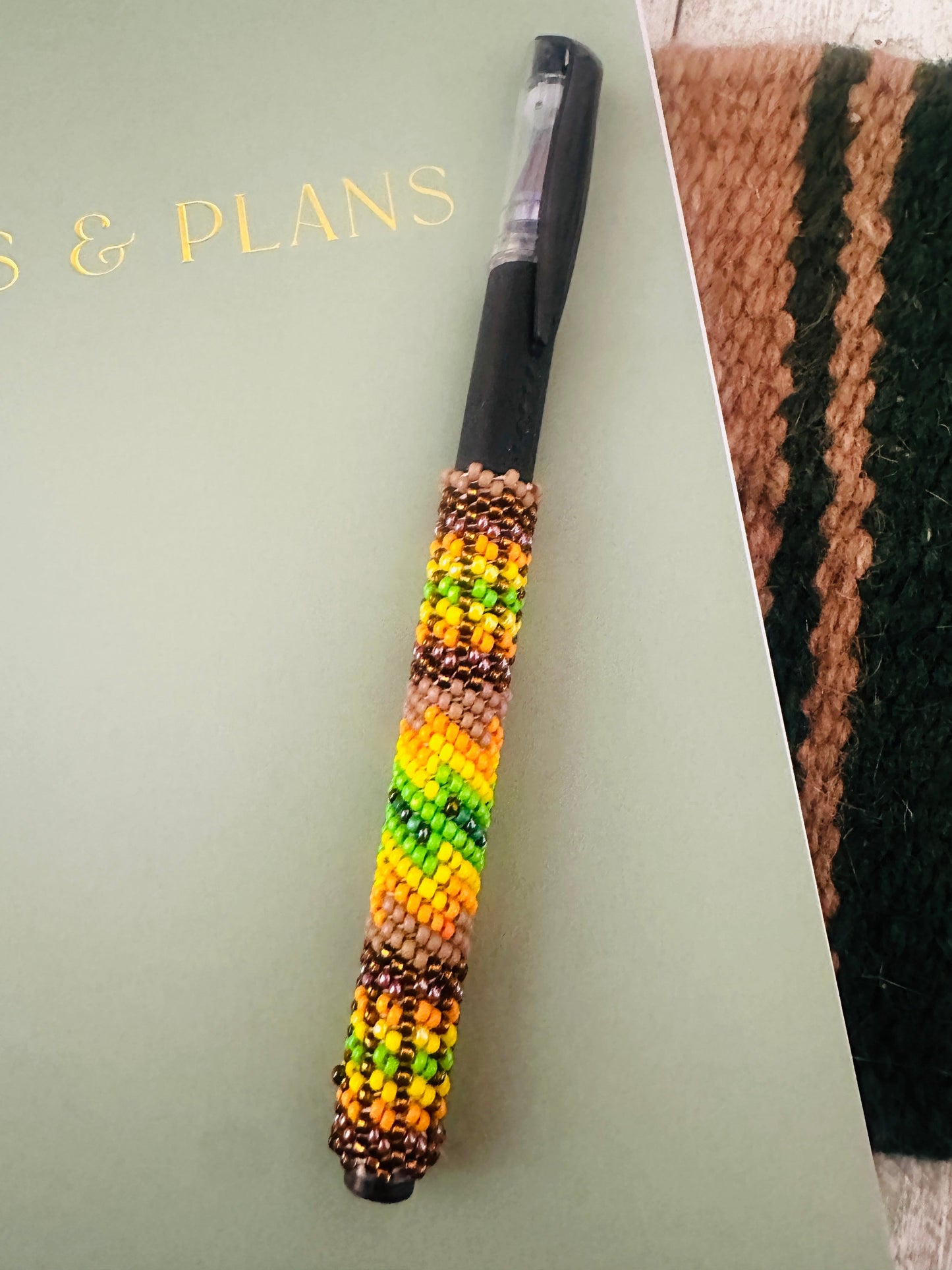 Handcrafted  Muticolor Beaded Pen