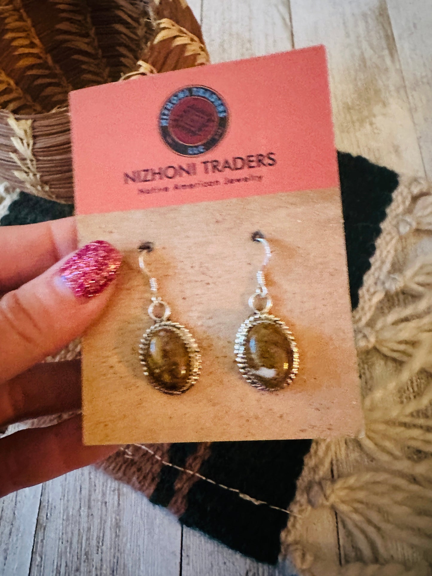 Handcrafted Sterling Silver, & Jasper Dangle Earrings