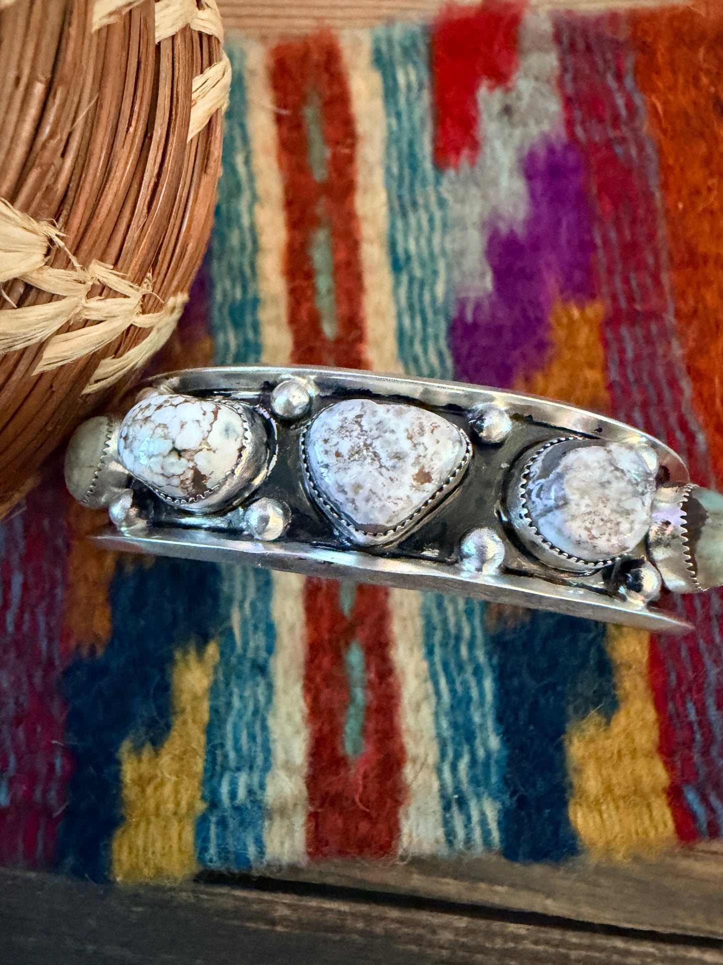 Handcrafted Dry Creek Turquoise & Sterling Silver Cuff Bracelet by Paul Largo