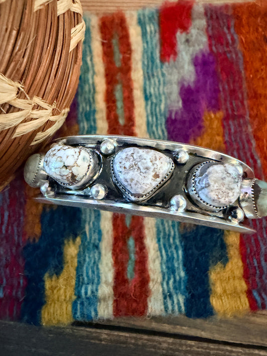 Handcrafted Dry Creek Turquoise & Sterling Silver Cuff Bracelet by Paul Largo
