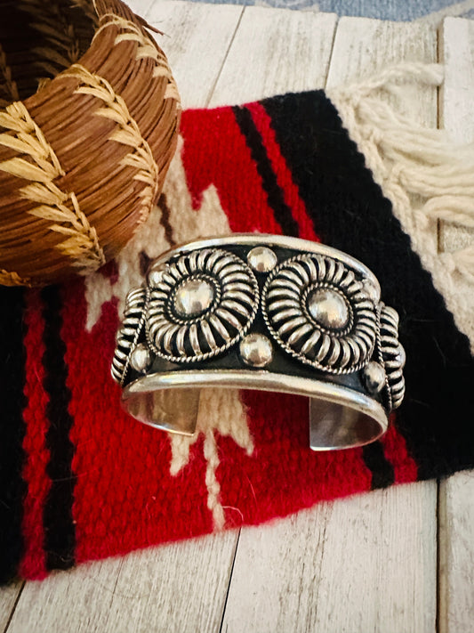 Handcrafted Rolled Sterling Silver Cuff Bracelet