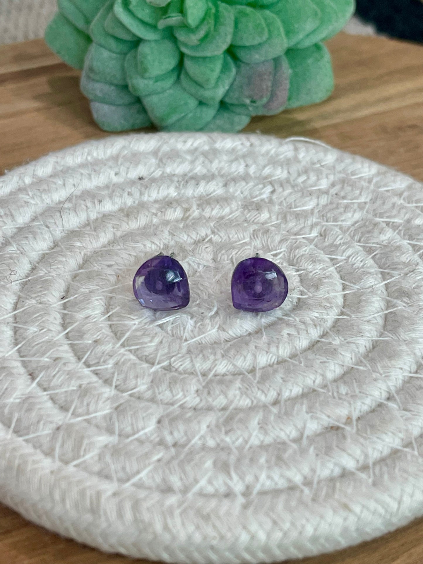 The Bijoux Vault Vintage Purple Stud Earrings