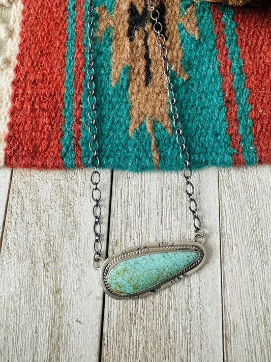 Handcrafted Sterling Silver & Turquoise Necklace