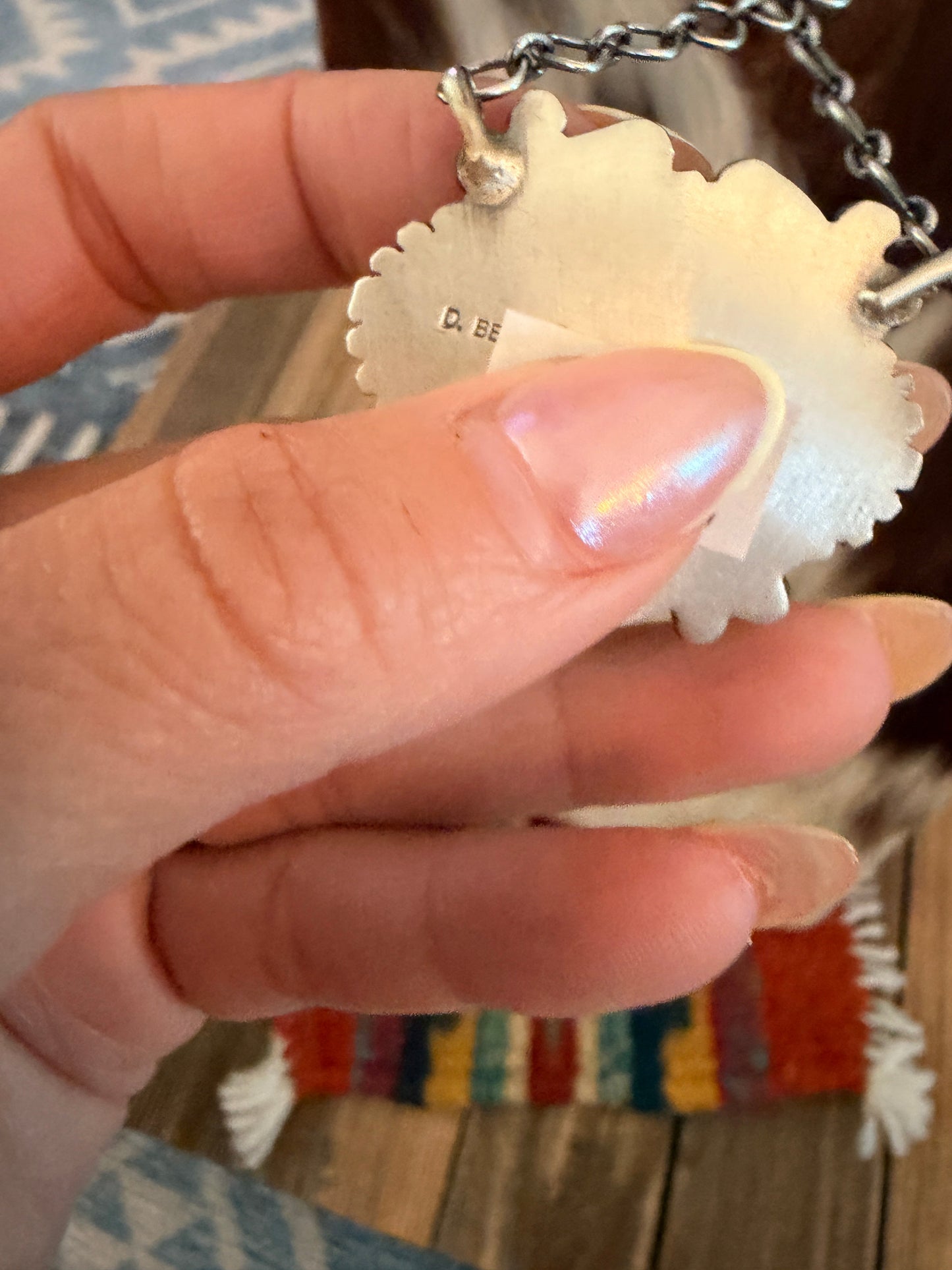 Handcrafted Royston Turquoise & Sterling Silver Necklace by Daniel Benally